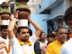 बाजे-गाजे के साथ किया जोत जवारा का विसर्जन