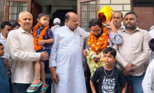 मुजफ्फरनगर आगमन पर आकाश पाल का भव्य स्वागत