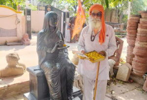 गुधराना में अहिल्याबाई होल्कर की मूर्ति पहुंची